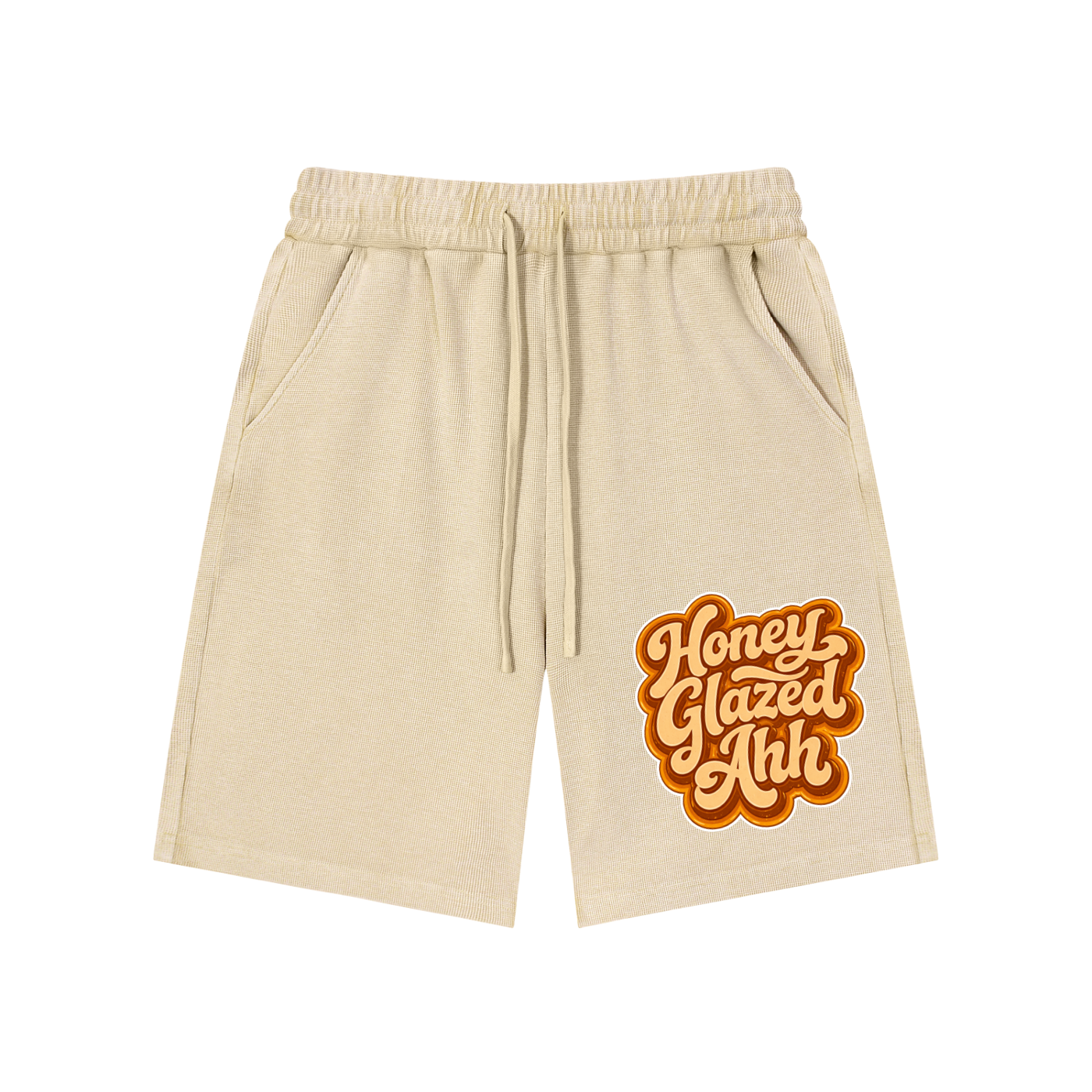 Honey Glazed Ahh - Waffle Knit Shorts