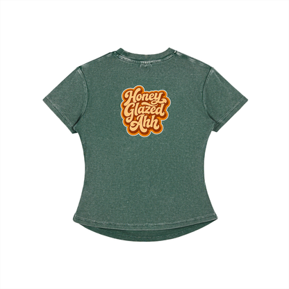 Honey Glazed Ahh - Bodycon Cotton T-Shirt