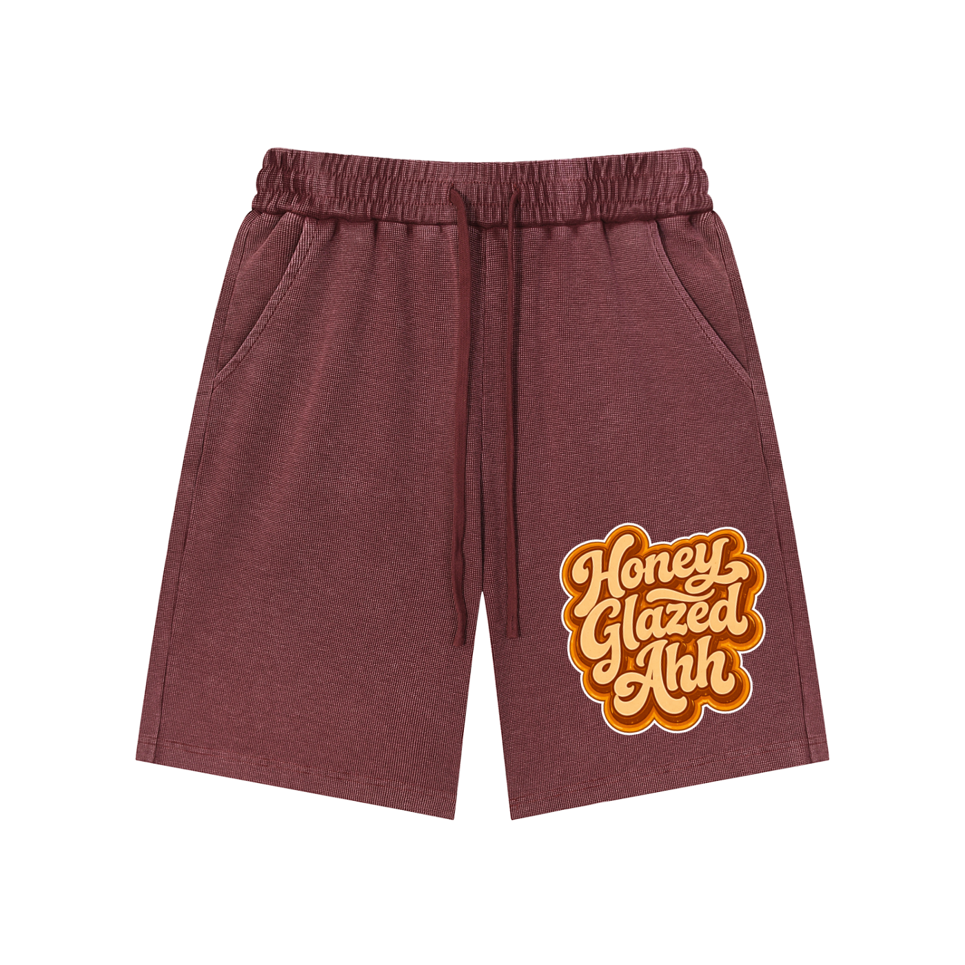 Honey Glazed Ahh - Waffle Knit Shorts